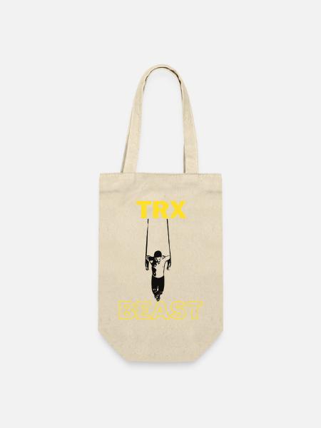 TRX Beast Kraftsilhouette - Geschenkbeutel für Flaschen - Natur