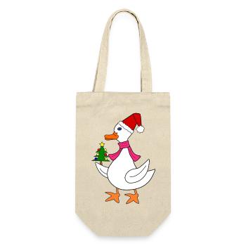 Goose at Christmas - Gift Bag for Bottles - nature - Front