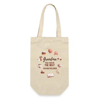 Grandma, you have the best grandchildren - Gift Bag for Bottles - nature - Front