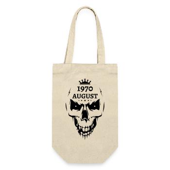 August 1970 Totenkopf - Geschenkbeutel für Flaschen - Natur - Vorne