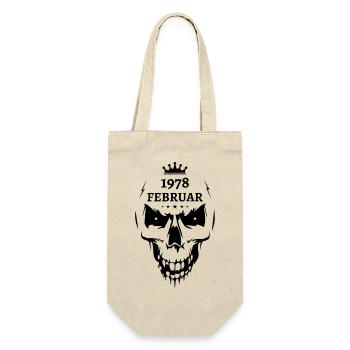 Februar 1978 Totenkopf - Geschenkbeutel für Flaschen - Natur - Vorne