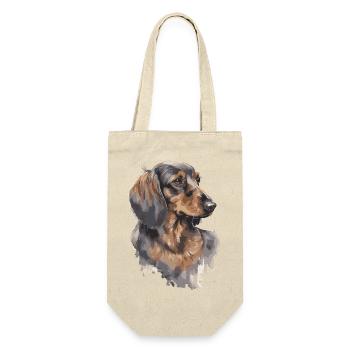 Aquarelles de portrait teckel - Sac à bouteille - nature - Devant