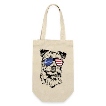 JACK RUSSELL TERRIER America Flag Sunglasses - Gift Bag for Bottles - nature - Front