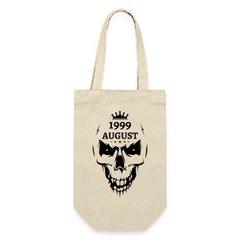 August 1999 Totenkopf - Geschenkbeutel für Flaschen - Natur - Vorne