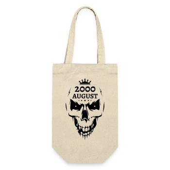 August 2000 Totenkopf - Geschenkbeutel für Flaschen - Natur - Vorne