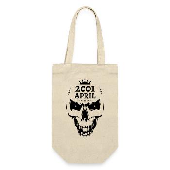 April 2001 Totenkopf - Geschenkbeutel für Flaschen - Natur - Vorne