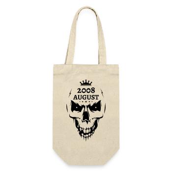 August 2008 Totenkopf - Geschenkbeutel für Flaschen - Natur - Vorne