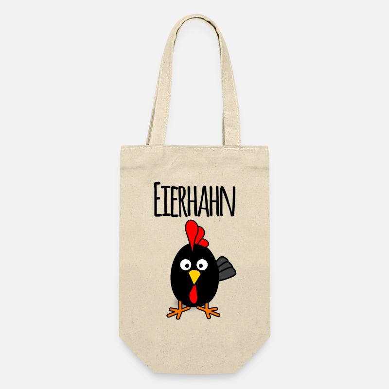 Eierhahn - Geschenkbeutel für Flaschen - Natur
