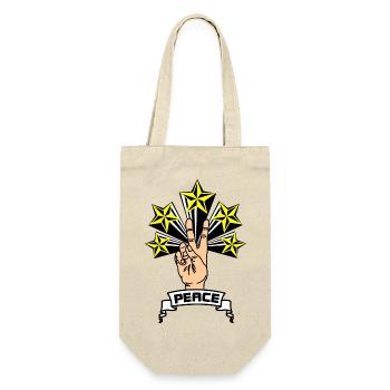 Paix 5 étoiles jaunes - Sac à bouteille - nature - Devant