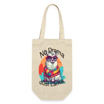 no drama just lama. - Geschenkbeutel für Flaschen - Natur - Vorne