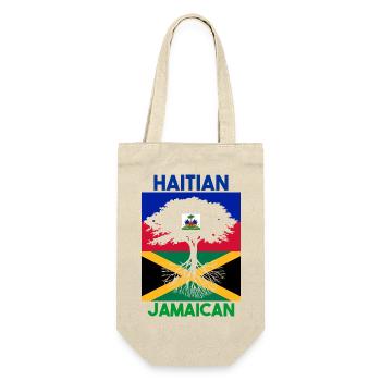Haiti Haitianer Jamaika Kombination I Geschenk - Geschenkbeutel für Flaschen - Natur - Vorne