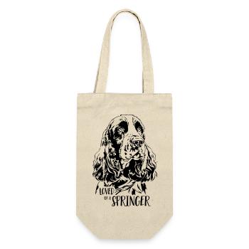 Loved by a Springer Spaniel Dog Dogs Wilsigns - Gift Bag for Bottles - nature - Front