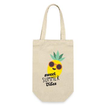 Pineapple with saying sweet summer vibes - Gift Bag for Bottles - nature - Front