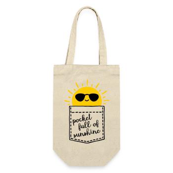 Sonne in der Brusttasche - pocket full of sunshine - Gift Bag for Bottles - nature - Front