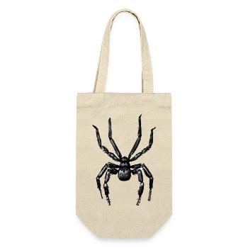 Spinne - Geschenkbeutel für Flaschen - Natur - Vorne