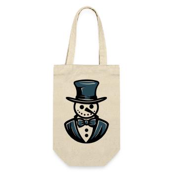 Snowman Frosty Gentleman - Gift Bag for Bottles - nature - Front
