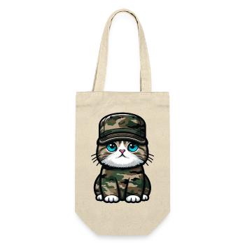 Chat en uniforme militaire - Sac à bouteille - nature - Devant