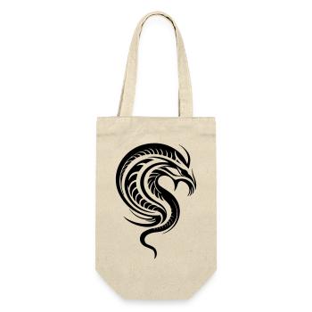 Dragon à tête de serpent dans un style tribal - Sac à bouteille - nature - Devant