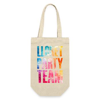 Lloret De Mar Party Team Bunt - Geschenkbeutel für Flaschen - Natur - Vorne