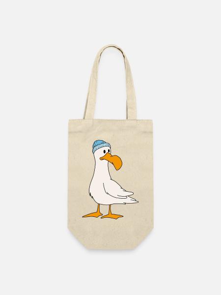 Möwe - Geschenkbeutel für Flaschen - Natur