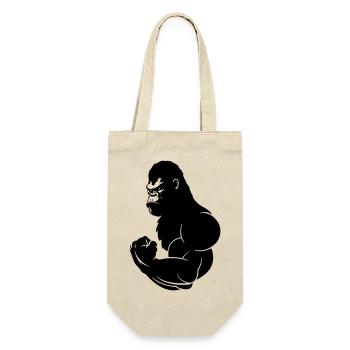 gorilla - Geschenkbeutel für Flaschen - Natur - Vorne