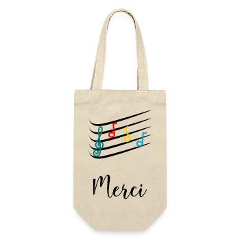 MAÎTRESSE. MAITRE. MERCI. MERCI MAÎTRESSE - Sac à bouteille - nature - Devant