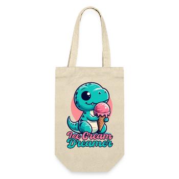 Ice Cream Dreamer Cute T-Rex with Ice Cream Gift - Gift Bag for Bottles - nature - Front