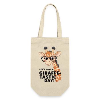 Let’s have a fantastic day - Funny giraffe - Gift Bag for Bottles - nature - Front