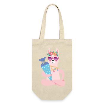 Lama cool avec cône d’école inscription à l’école - Sac à bouteille - nature - Devant