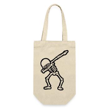 Cool Skull Dabbing 01 - Gift Bag for Bottles - nature - Front