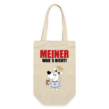 Hund - Engel - Hunde - Geschenkbeutel für Flaschen - Natur - Vorne