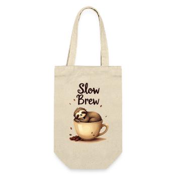 Slow Brew Coffee Sloth - Gift Bag for Bottles - nature - Front