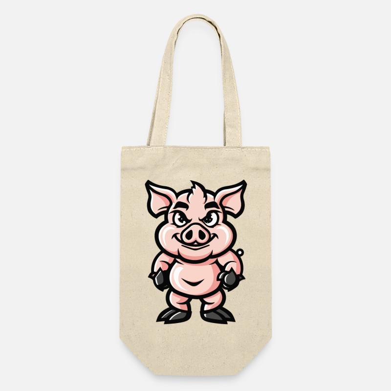 Bande dessinée de cochon - Sac à bouteille - nature