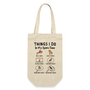 Was ich in meiner Freizeit mache: Alles über Pferd - Geschenkbeutel für Flaschen - Natur - Vorne