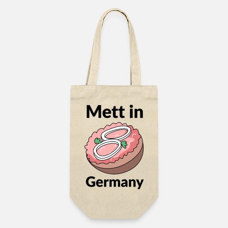 Mett in Germany - Geschenkbeutel für Flaschen - Natur