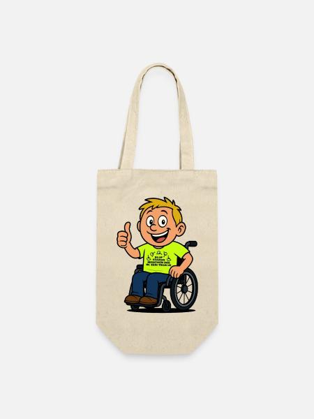 Starr weiter und ich mache einen Rollstuhltrick # - Geschenkbeutel für Flaschen - Natur