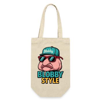 Blobby Style Cartoon Tee - Geschenkbeutel für Flaschen - Natur - Vorne