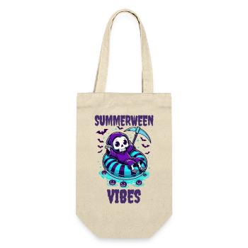 Summerween Vibes mit Sensenmann - Geschenkbeutel für Flaschen - Natur - Vorne