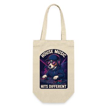 Jack Russell Terrier DJ Turntables House Gift - Gift Bag for Bottles - nature - Front