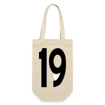 Minimalist black silhouette with white detail - Gift Bag for Bottles - nature - Front