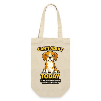 Beagle Can't Adult Today Meme - Gift Bag for Bottles - nature - Front