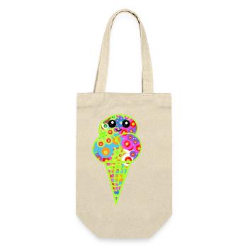 Retro Eis Vintage Kinder Kind 60er  - Gift Bag for Bottles - nature - Front