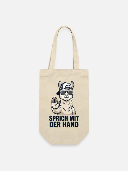 Cooler Spruch Lustiges Lama - Geschenkbeutel für Flaschen - Natur