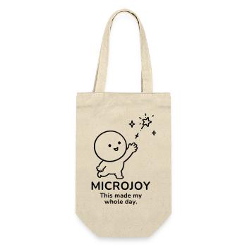 Microjoy – This Made My Whole Day | Happy Mood - Geschenkbeutel für Flaschen - Natur - Vorne
