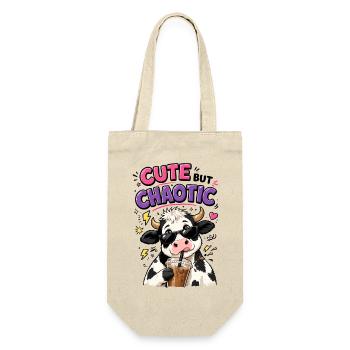 Sweet but chaotic - cow with iced coffee - Gift Bag for Bottles - nature - Front