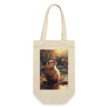Autumn marmot in reflection - Gift Bag for Bottles - nature - Front