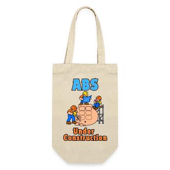 ABS im Bau - Geschenkbeutel für Flaschen - Natur - Vorne