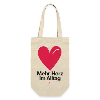 Mehr Herz im Alltag - Geschenkbeutel für Flaschen - Natur - Vorne