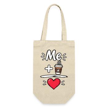 Süßer Kaffeeliebhaber Valentine Aesthetic Heart Brew - Geschenkbeutel für Flaschen - Natur - Vorne
