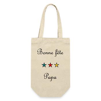 BONNE FÊTE PAPA. PAPA. FÊTE DES PÈRES. BONNE FÊTE - Sac à bouteille - nature - Devant